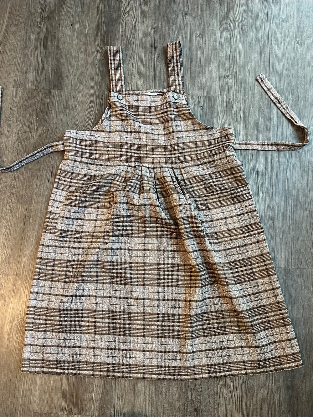 FRANCIS ST CHARLES Plaid Pinafore Mini Dress